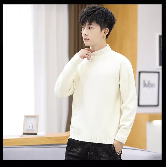 2022New Autumn New Men&s Striped Turtleneck Sweater Male Sexy Slim Fit Solid Color Knitted Pullovers Tops Casual Sweaters Kn